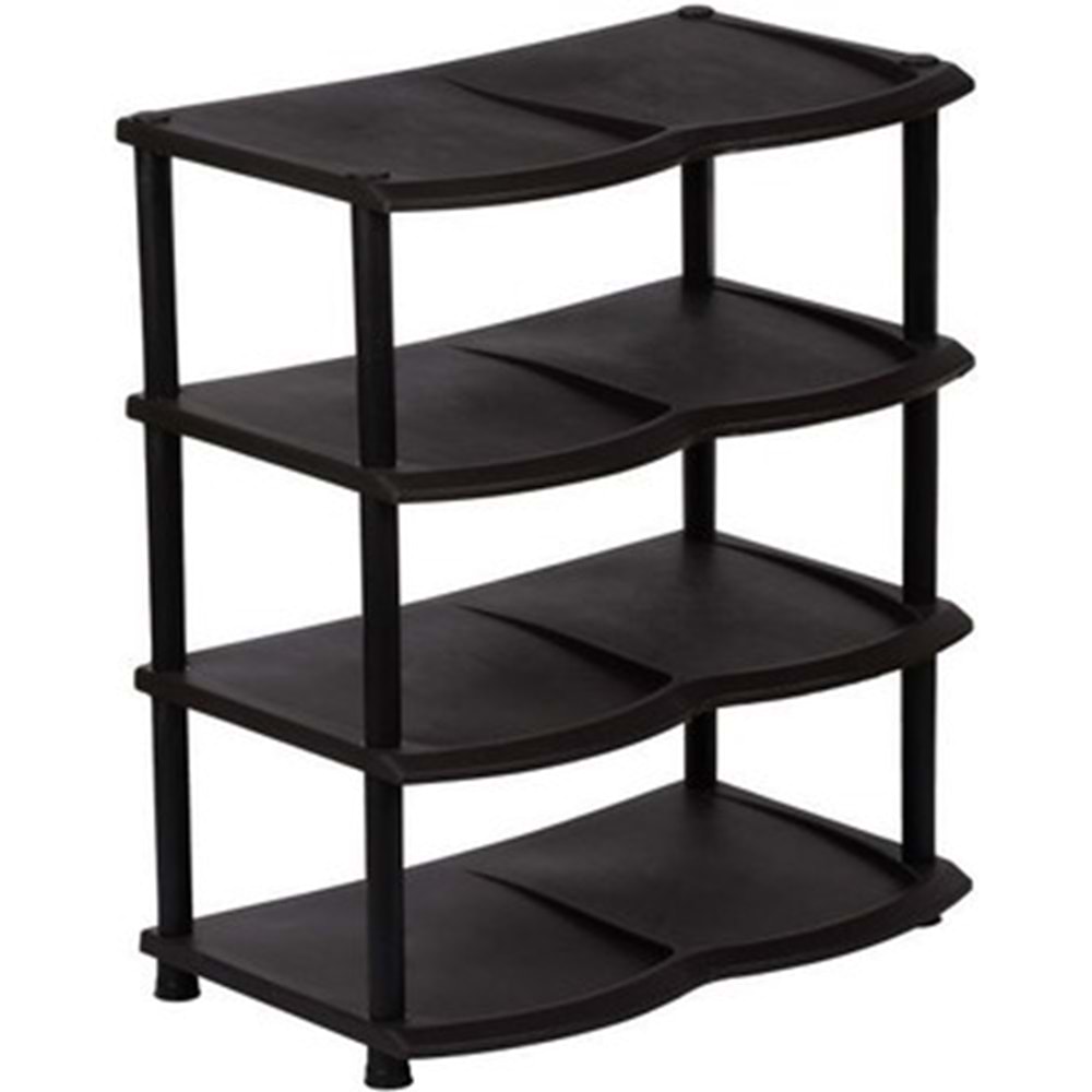 HAREX KUTULU AYAKKABILIK SİYAH 4 BÖLMELİ