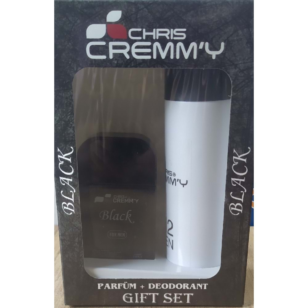 CHRIS CREMMY SET DEODORANT+PARFÜM BLACK MEN