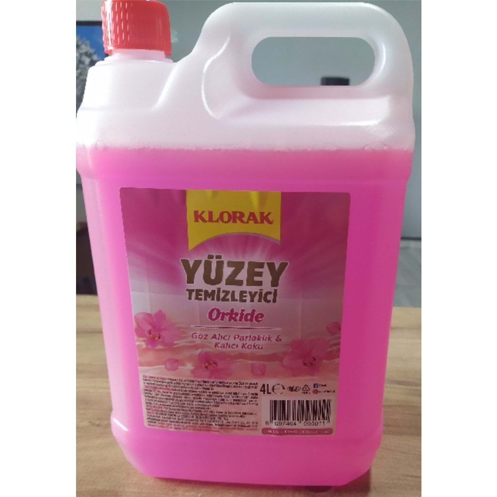 KLORAK YÜZEY TEMİZLEYİCİ ORKİDE 4000ML x 4