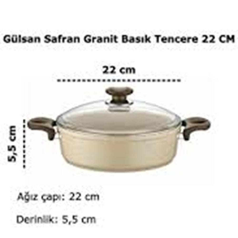 ÖZEL GRANİT BASIK TENCERE 22 NO