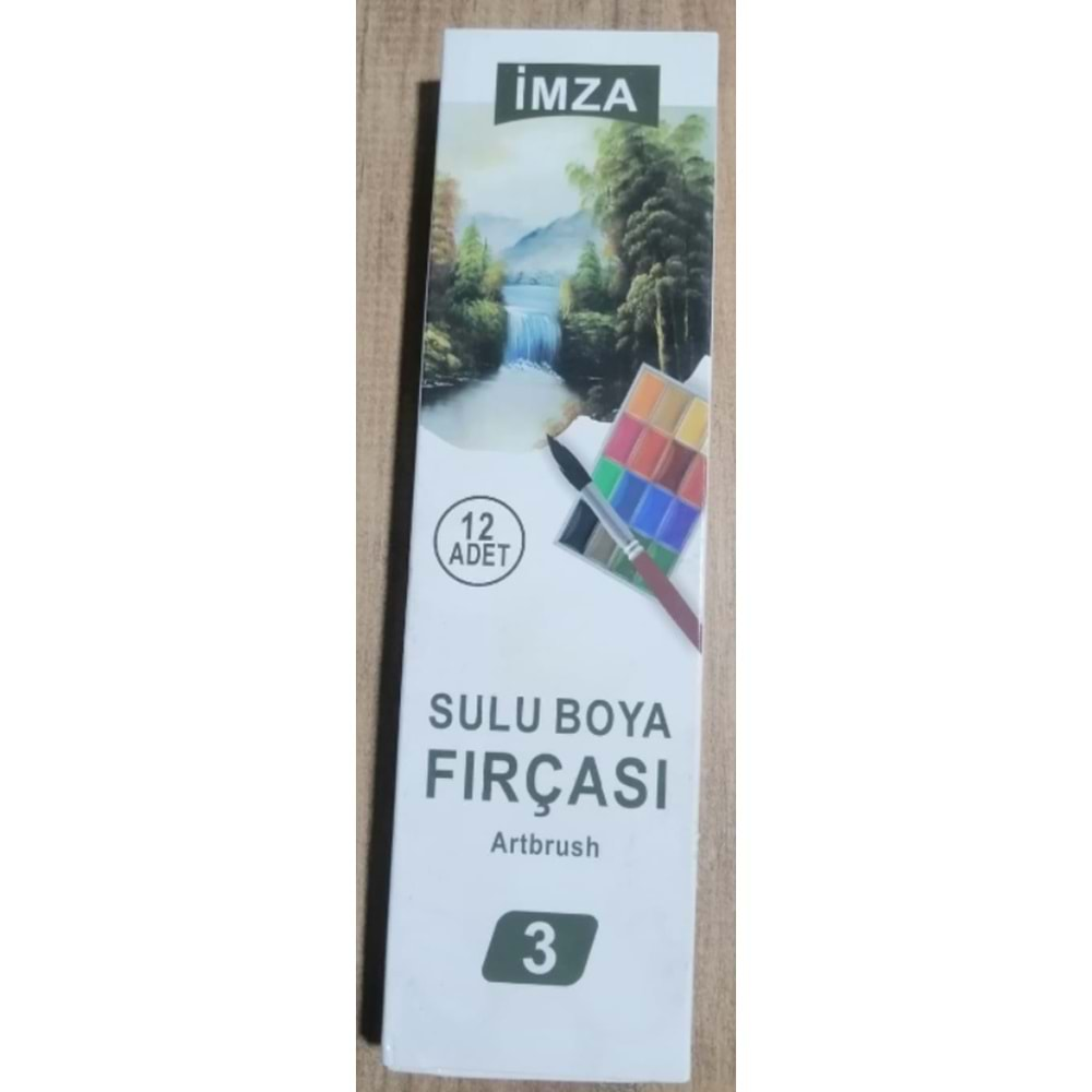 İMZA SULUBOYA FIRÇASI 3 NO*12Lİ