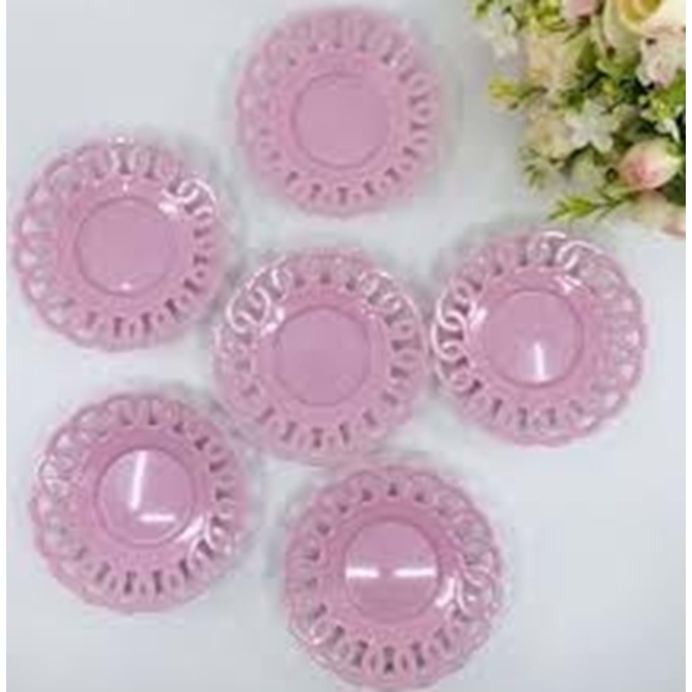 ÇAY TABAK RENKLİ*6LI