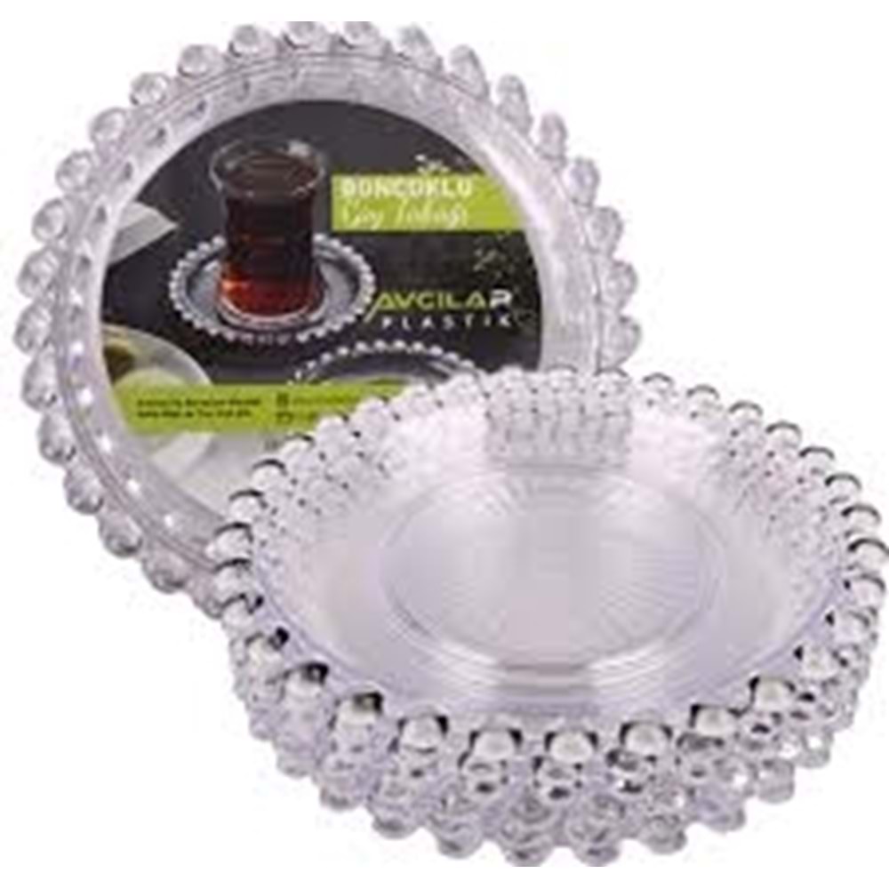 ÇAY TABAK BONCUKLU*6LI