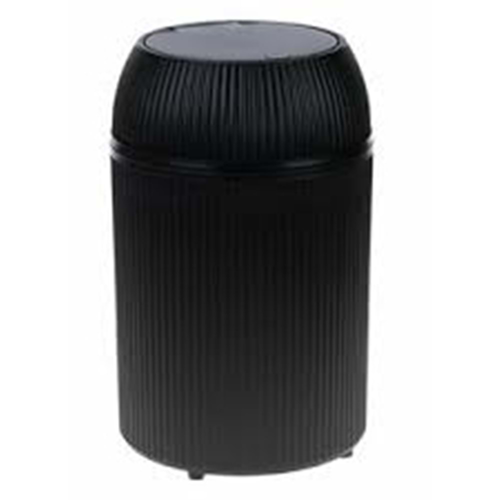 EVPLAS ÖRGÜ DESENLİ İTMELİ ÇÖP KOVASI 6,5LT