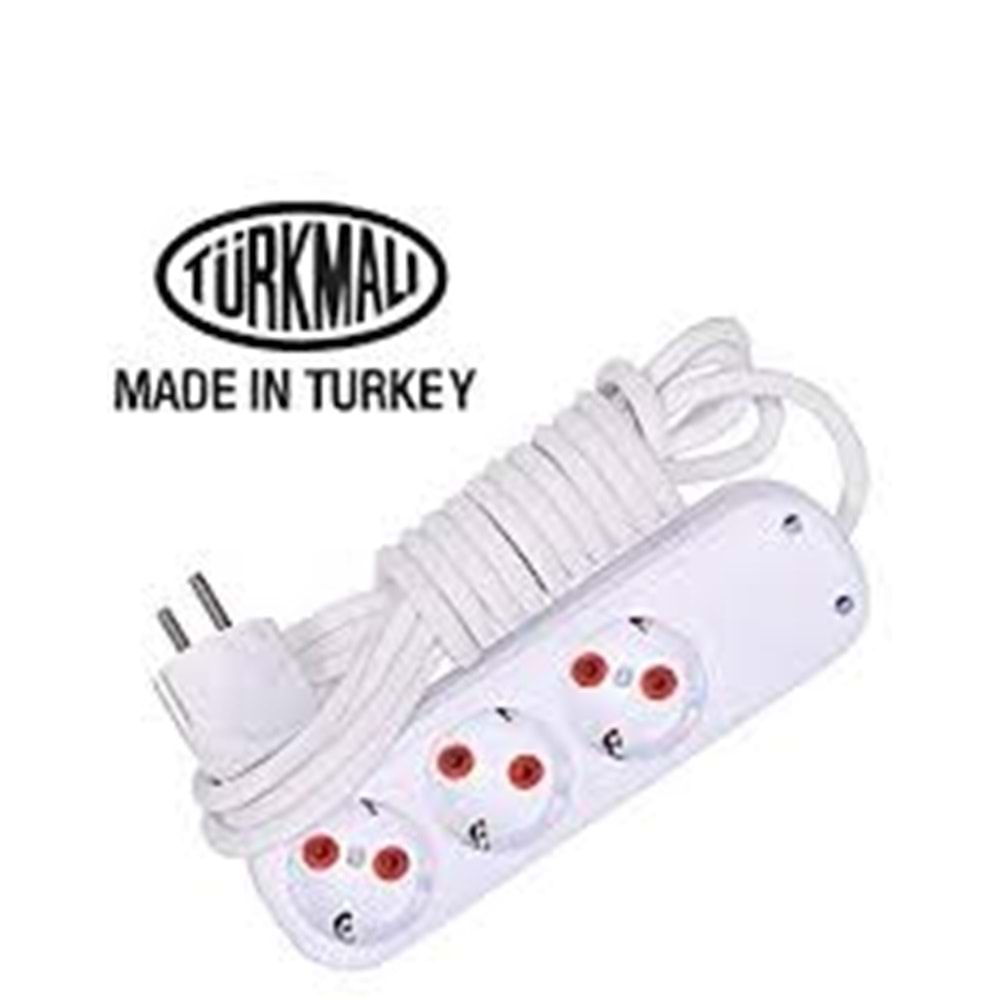 ASEL TOPRAKLI PRİZ 5 METRE 3LÜ*20Lİ