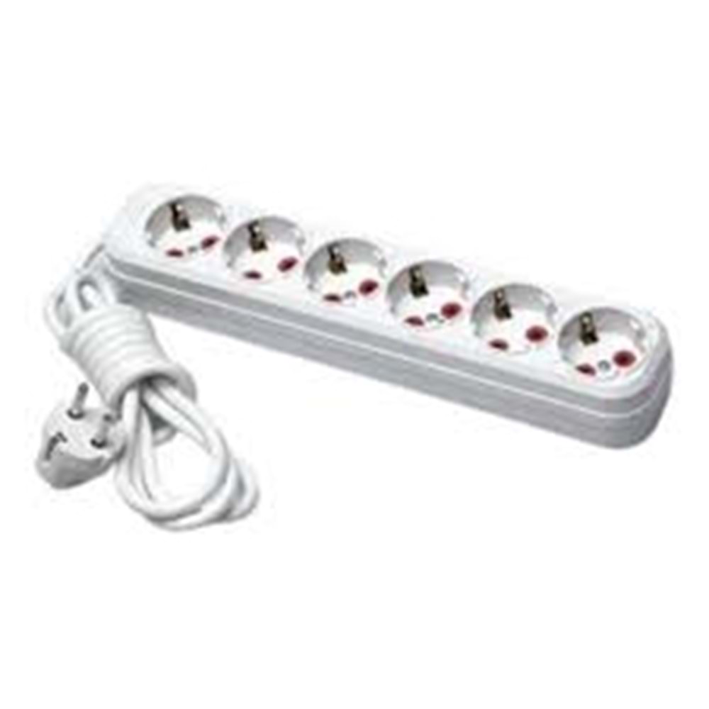 ASEL TOPRAKLI PRİZ 5 METRE 6LI*15Lİ