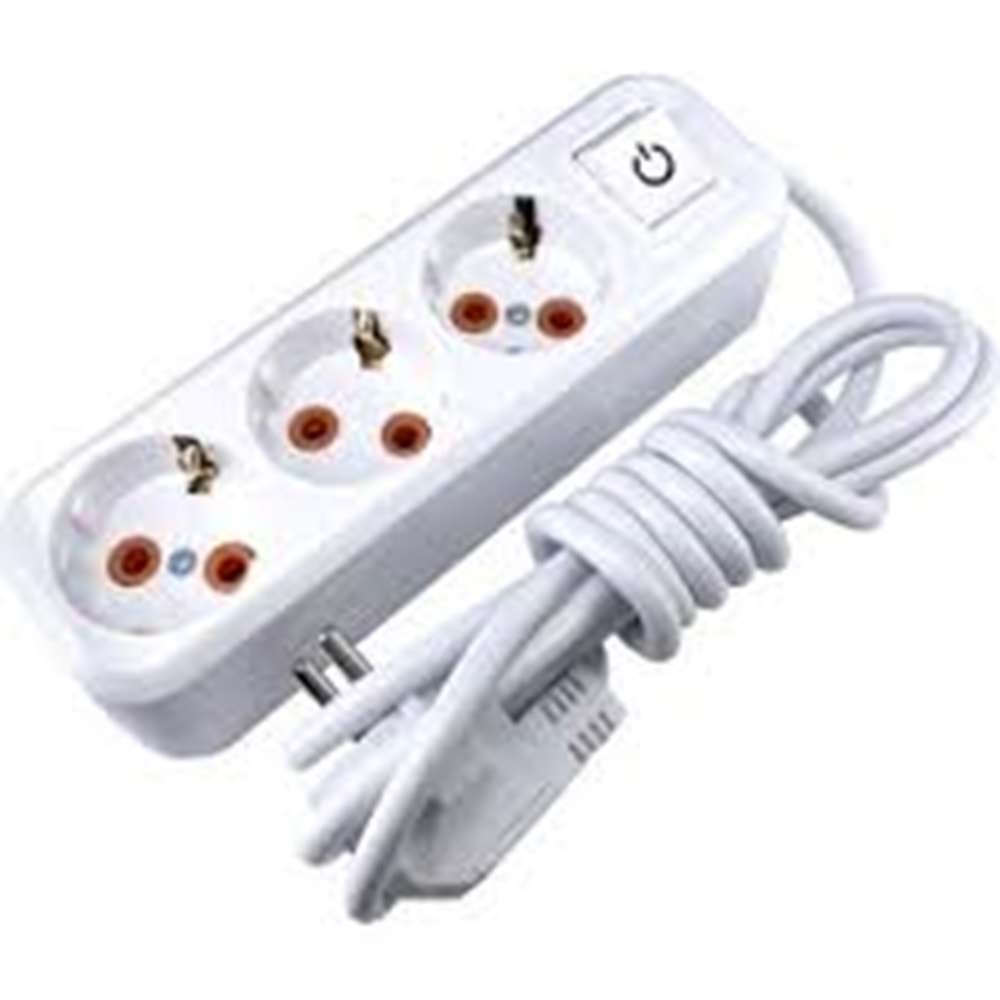 ASEL ANAHTARLI TOPRAKLI PRİZ 2 METRE 3LÜ*25Lİ