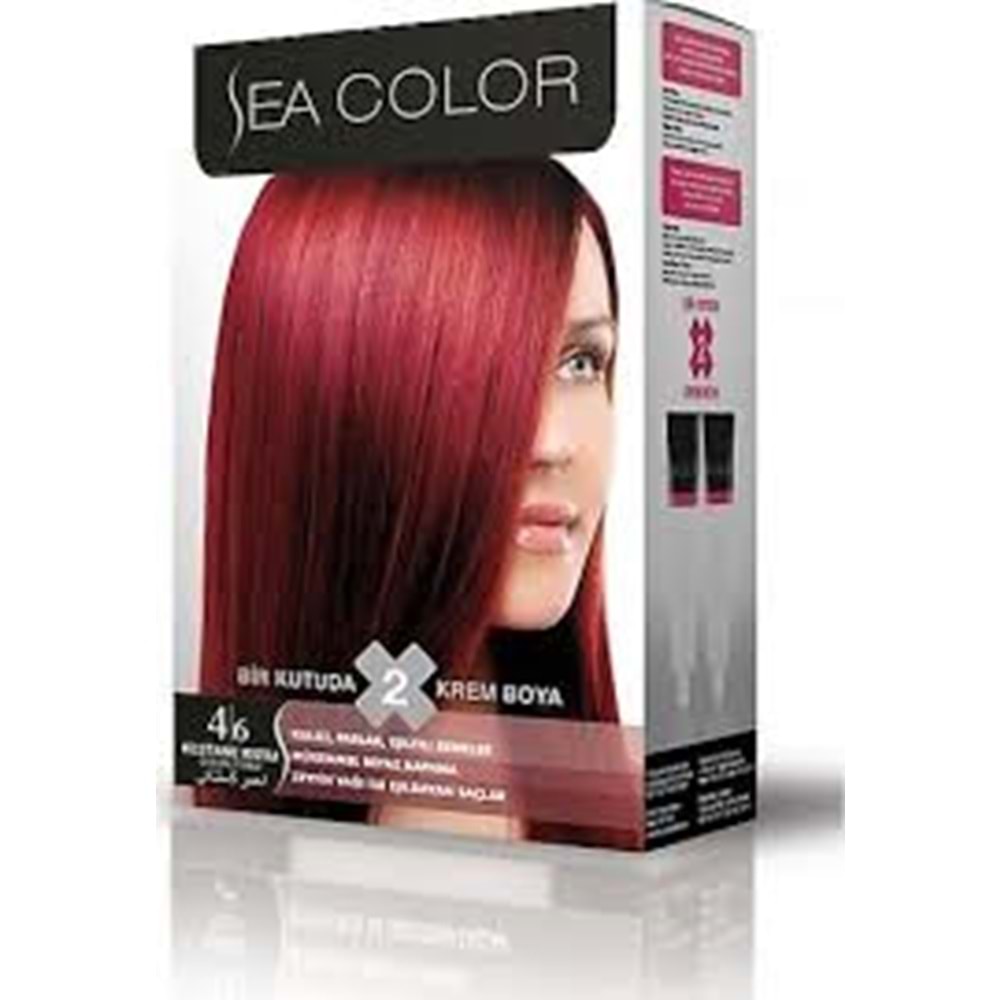 SEA COLOR SAÇ BOYASI KESTANE KIZIL 4.6*24