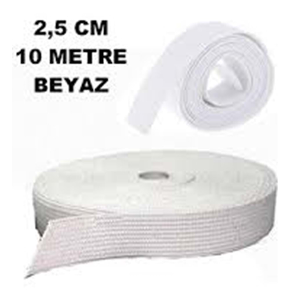 ENLİ BEL LASTİĞİ 2,5CM 10MT