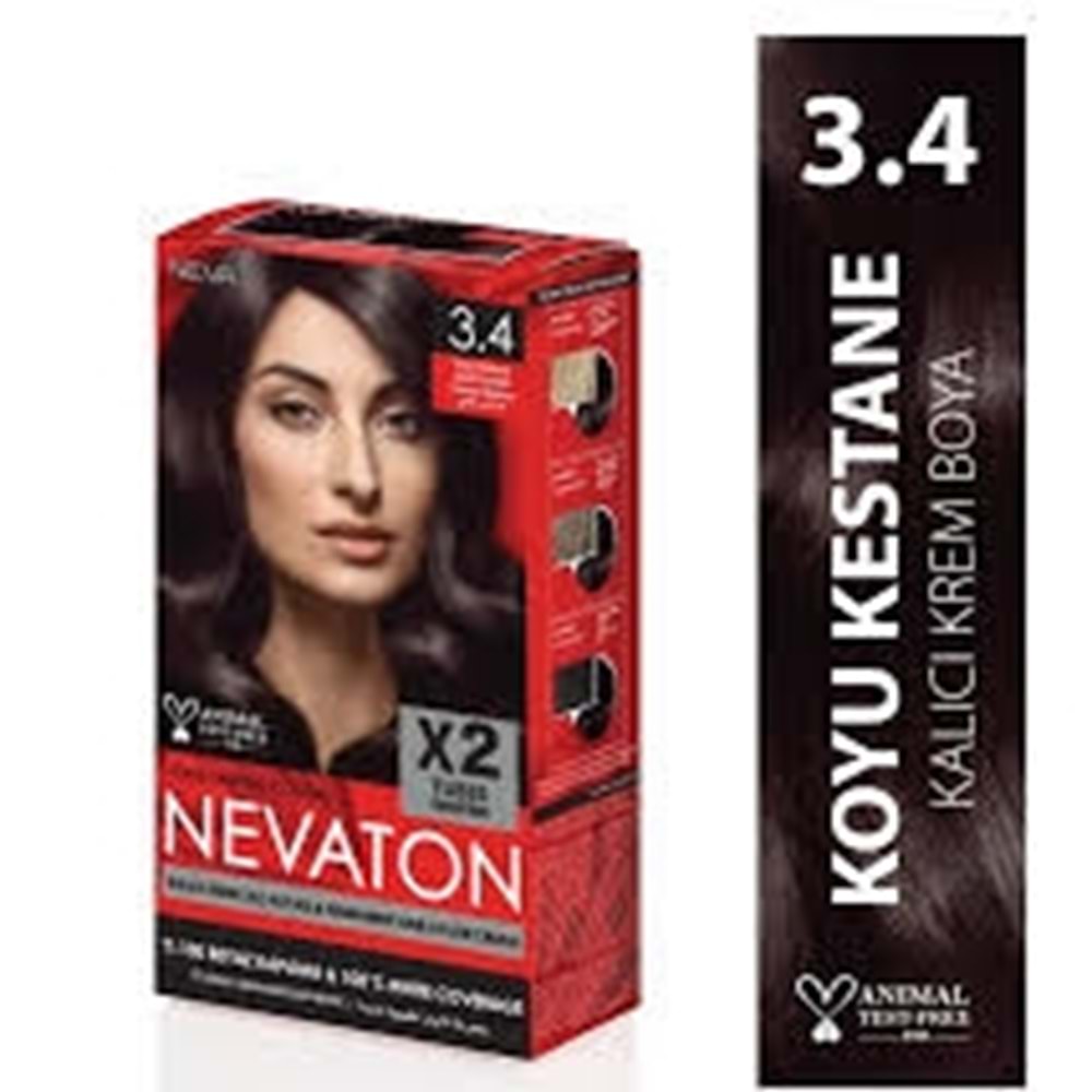 NEVATON SAÇ BOYA 3,4 KOYU KESTANE