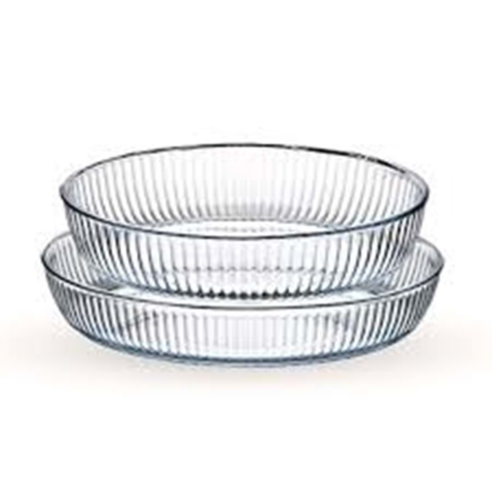 BORART ANTRASİT OPTİKLİ OVAL TEPSİ İKİLİ 145433*6