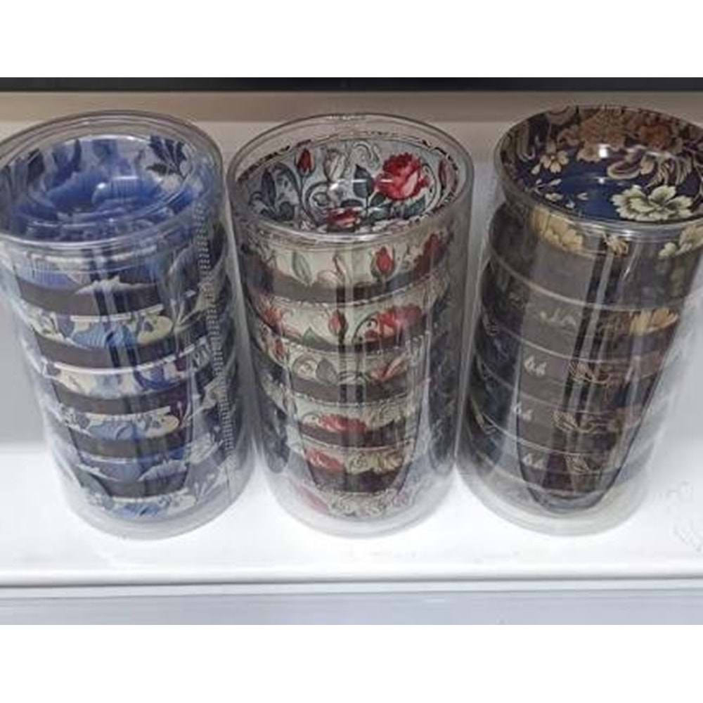 METAL DESENLİ 6LI ÇEREZLİK*60