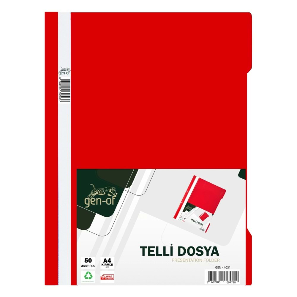 TELLİ DOSYA KIRMIZI*50LI