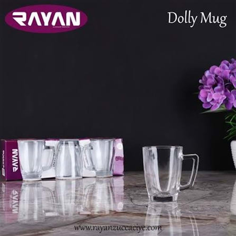 RAYAN 6LI KULPLU BARDAK DOLLY MUG*12