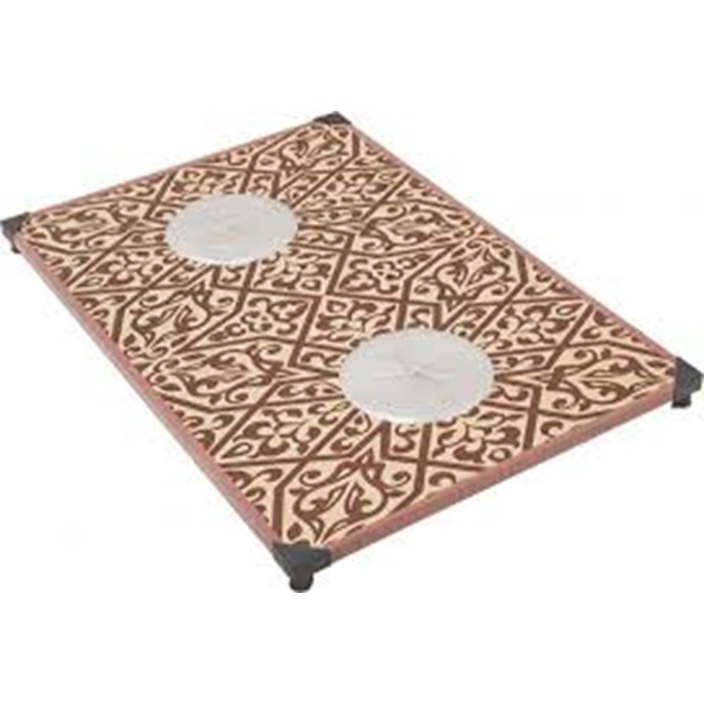 BOYALI ÇİÇEKLİ TABLA BÜYÜK