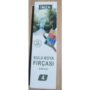 İMZA SULUBOYA FIRÇASI 4 NO*12Lİ