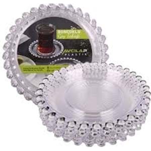 ÇAY TABAK BONCUKLU*6LI