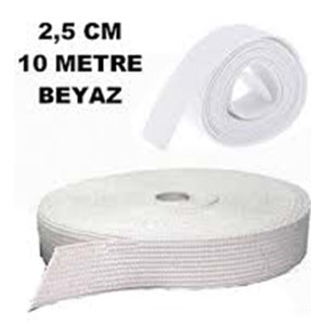 ENLİ BEL LASTİĞİ 2,5CM 10MT