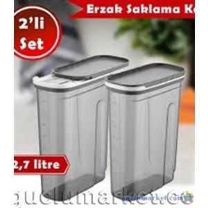 2 NO DİK SAKLAMA KABI SET 1,30LT ZP-737*3LÜ