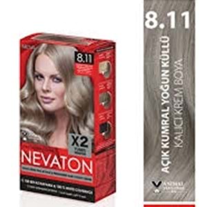 NEVATON SAÇ BOYA 8,11 AÇIK KUMRAL YOĞ.KÜL.