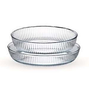 BORART ANTRASİT OPTİKLİ OVAL TEPSİ İKİLİ 145433*6