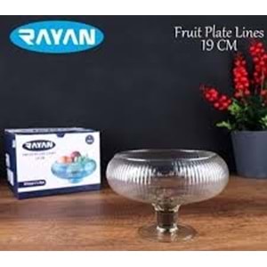 RAYAN AYAKLI FRUIT PLATE CAM KASE RYG012*6