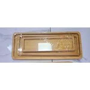 SWORD 3LÜ AHŞAP DİKDÖRTGEN TEPSİ 483*24