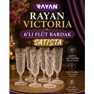 RAYAN 6LI AYAKLI BARDAK VICTORIA*8