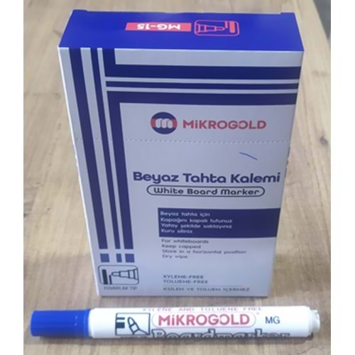 MİKROGOLD TAHTA KALEMİ MAVİ *12Lİ