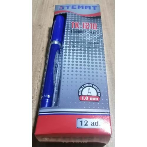 TEMAT TÜKENMEZ KALEM MAVİ(TK-1210)*12Lİ