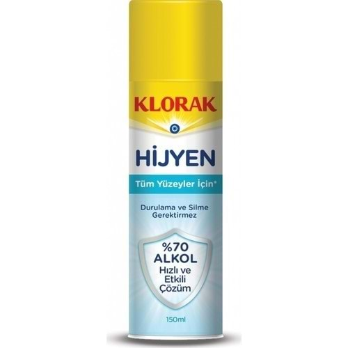 KLORAK HİJYEN YÜZEY TEM. SPREY 150ML x 12Lİ