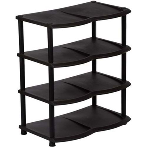 HAREX KUTULU AYAKKABILIK SİYAH 4 BÖLMELİ