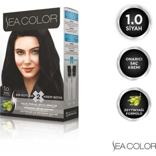 SEA COLOR SAÇ BOYASI SİYAH 1.0*24