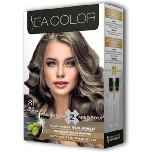 SEA COLOR SAÇ BOYASI KÜLLÜ AÇIK KUMRAL 8.1*24