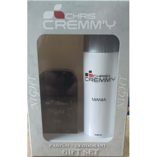 CHRIS CREMMY SET DEODORANT+PARFÜM NİGHT MEN