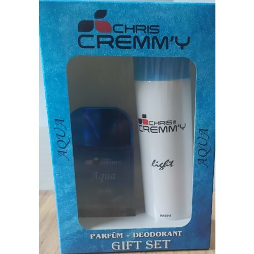 CHRIS CREMMY SET DEODORANT+PARFÜM AQUA MEN