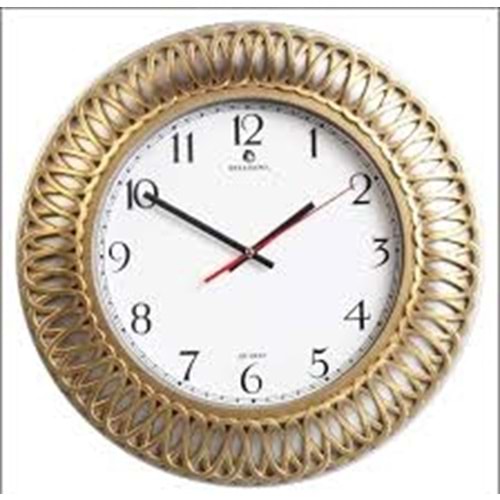 BELLİSİMA DUVAR SAATİ YM-8542 GOLD VAVLI 10*LU