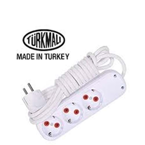 ASEL TOPRAKLI PRİZ 5 METRE 3LÜ*20Lİ