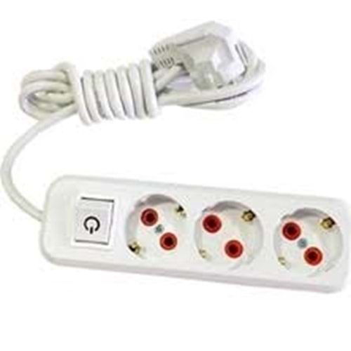 ASEL ANAHTARLI TOPRAKLI PRİZ 5 METRE 3LÜ*20Lİ