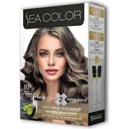 SEA COLOR SAÇ BOYASI AÇIK KÜLLÜ KUMRAL8.11*24