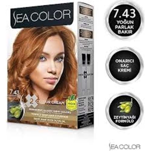SEA COLOR SAÇ BOYASI YOĞUN PARLAK BAKIR 7.43*24