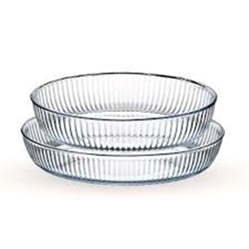 BORART ANTRASİT OPTİKLİ OVAL TEPSİ İKİLİ 145433*6