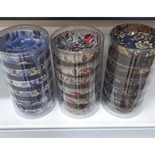 METAL DESENLİ 6LI ÇEREZLİK*60