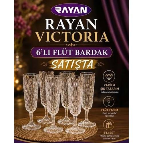 RAYAN 6LI AYAKLI BARDAK VICTORIA*8