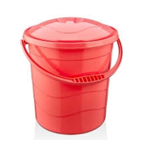 RENKLİ PLASTİK KAPAKLI KOVA 4 NO