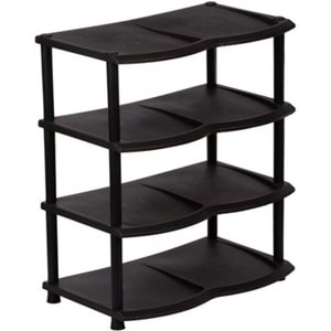 HAREX KUTULU AYAKKABILIK SİYAH 4 BÖLMELİ