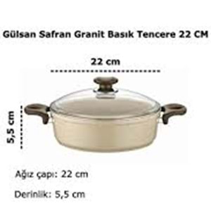 ÖZEL GRANİT BASIK TENCERE 22 NO