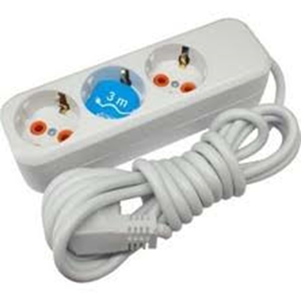 ASEL TOPRAKLI PRİZ 3 METRE 3LÜ*25Lİ