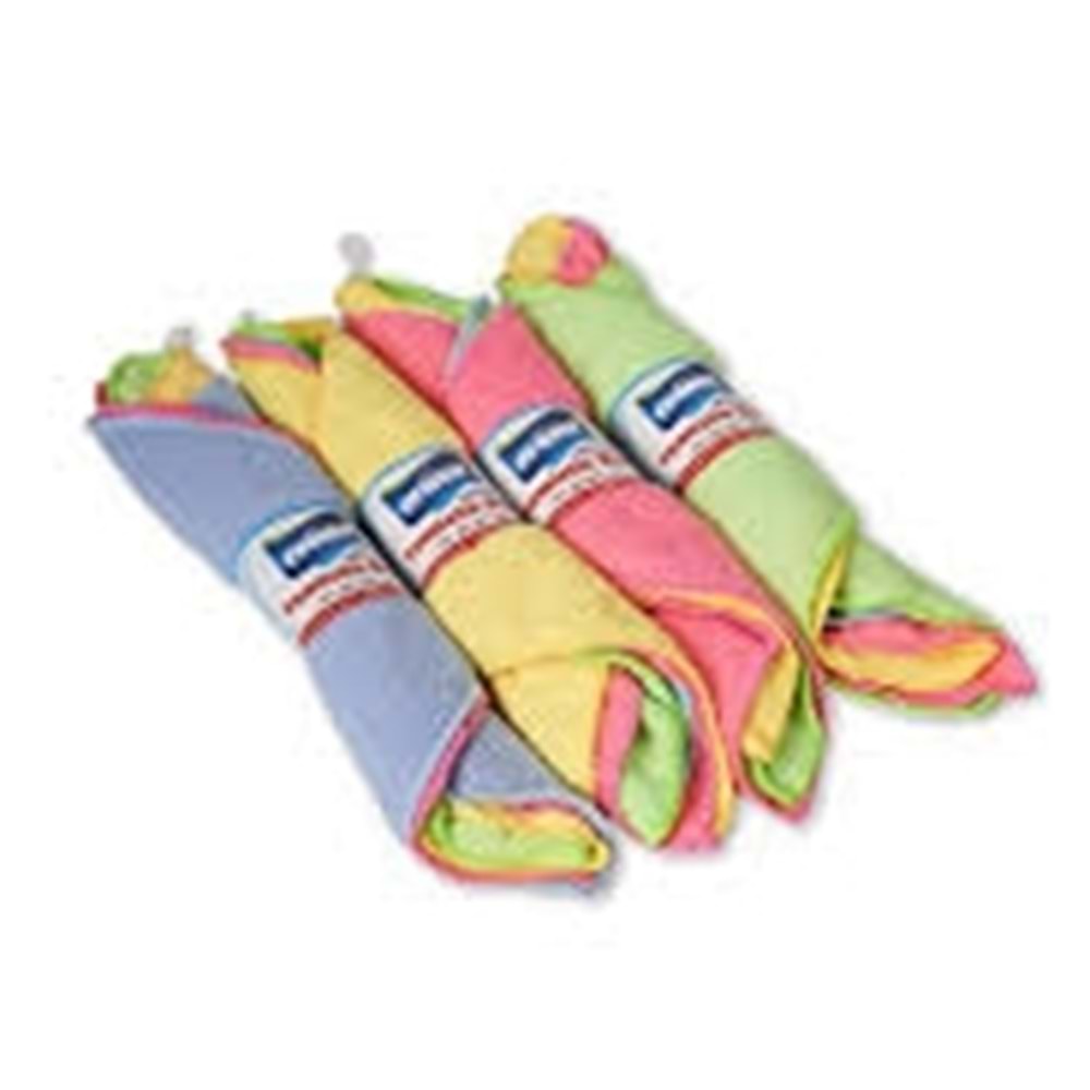 MİKROFİBER TEMİZLİK BEZİ OVERLOKLU 4LÜ*2OLİ