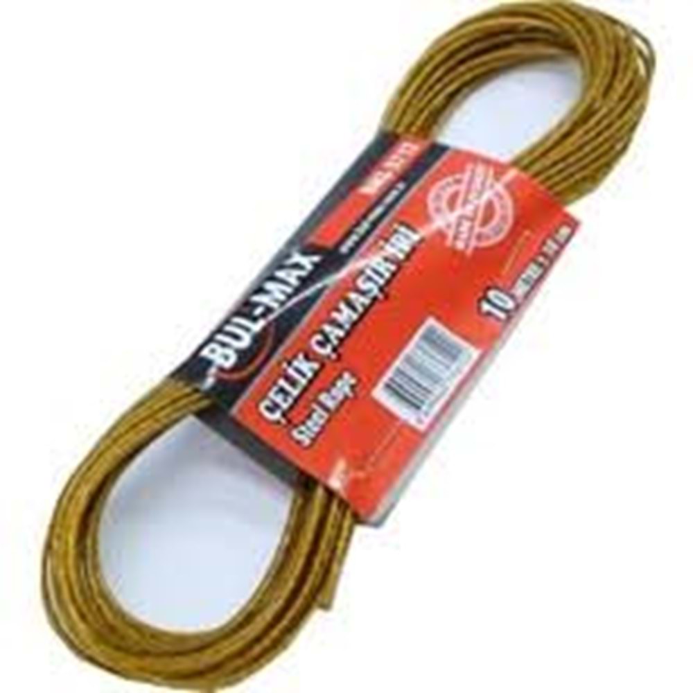 ÇELİK ÇAMAŞIR İPİ 10MT 12Lİ